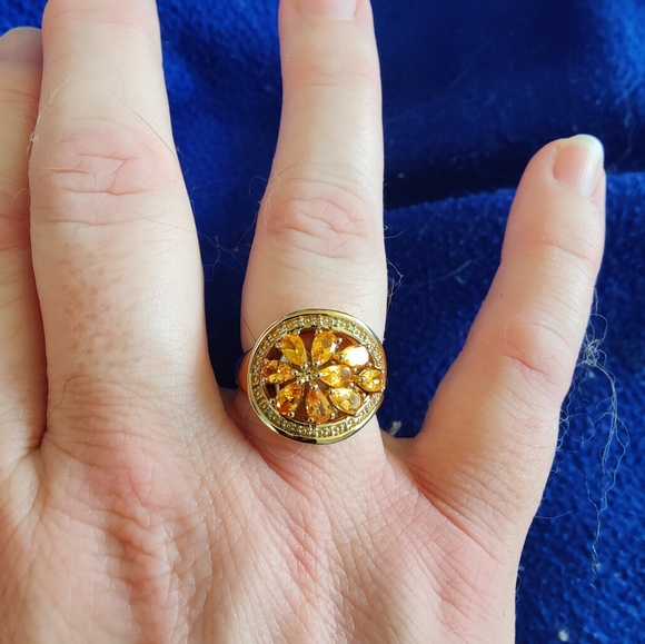 Nwt yellow gold orange citrine, size 9 - Picture 9 of 9